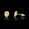 Hamlet stud earrings in 18k gold and diamonds
