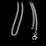 2mm curb chain in 925 silver