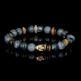 KISS Candy Ocracoke Gold Edition – Armband aus Seraphinit, Jaspis und Tigerauge