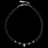 Dhempiresa - Halsreif aus mattem Onyx und Silber Dhempiresa - Halsreif aus mattem Onyx und Silber
