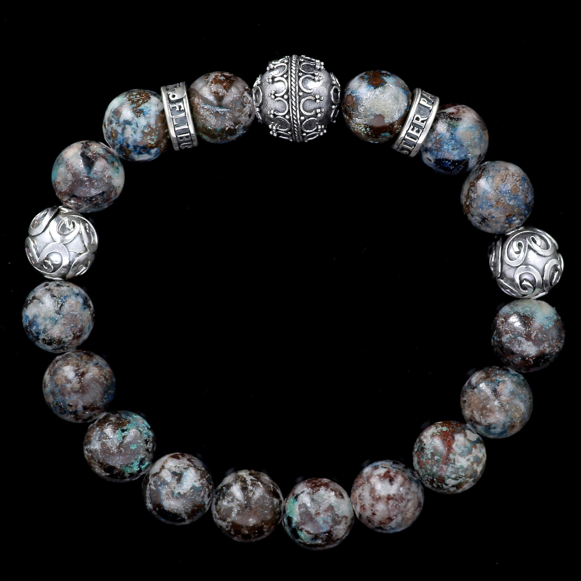 Silver Grenade Malachite Azurite