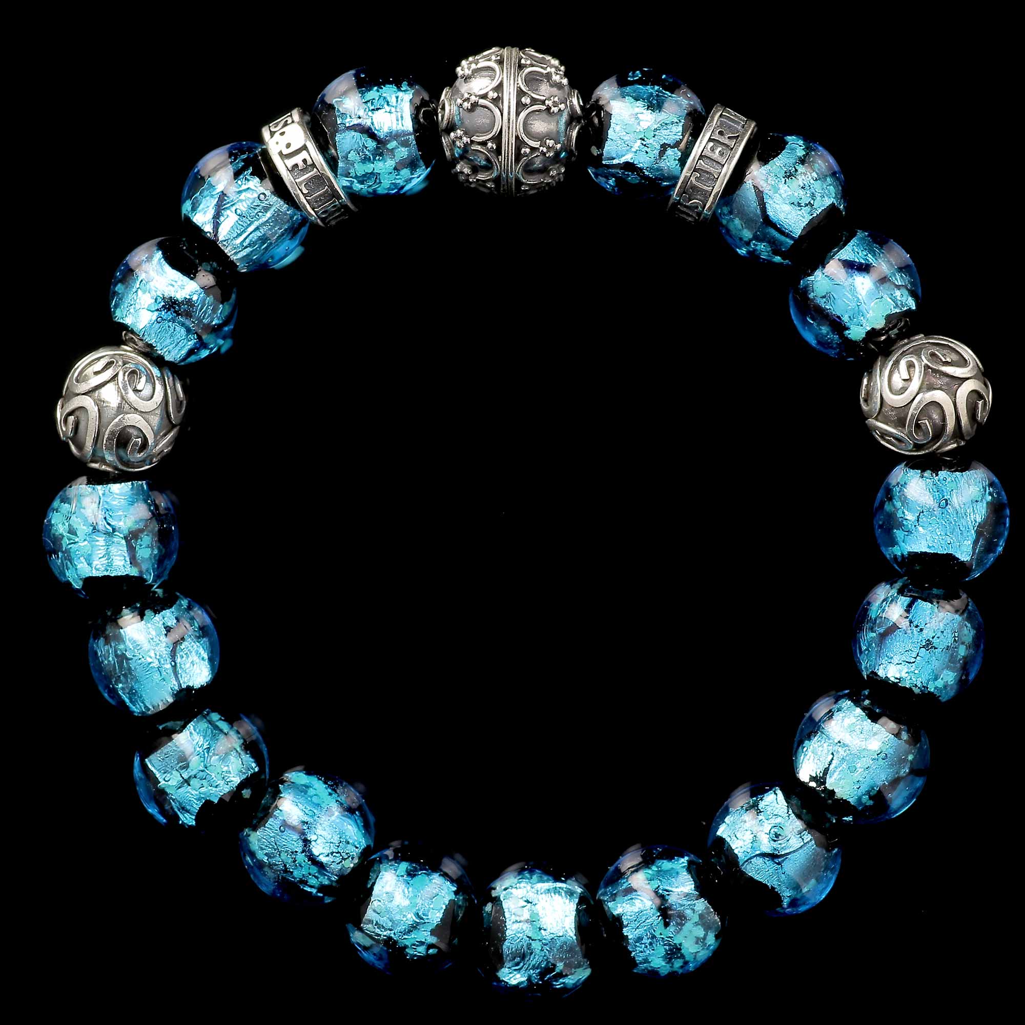 Silver Grenade - Hotaru - Okinawa-Glühwürmchen-Perlenarmband