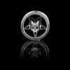666 - Satanic Cross and Demon Skull Sterling Silver Ear Tunnel 666 - Satanic Cross and Demon Skull Sterling Silver Ear Tunnel