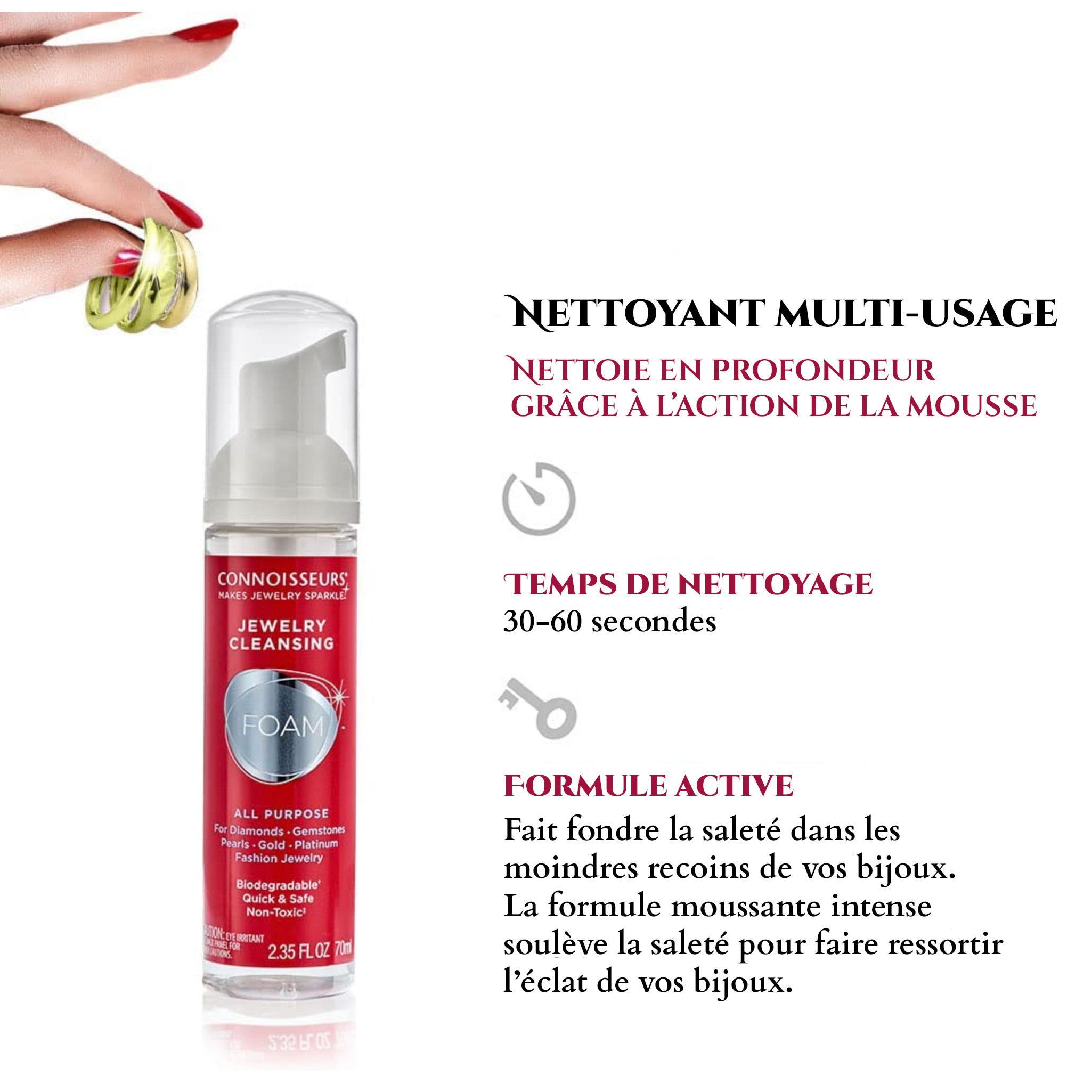 Mousse nettoyante Connoisseurs pour bijoux