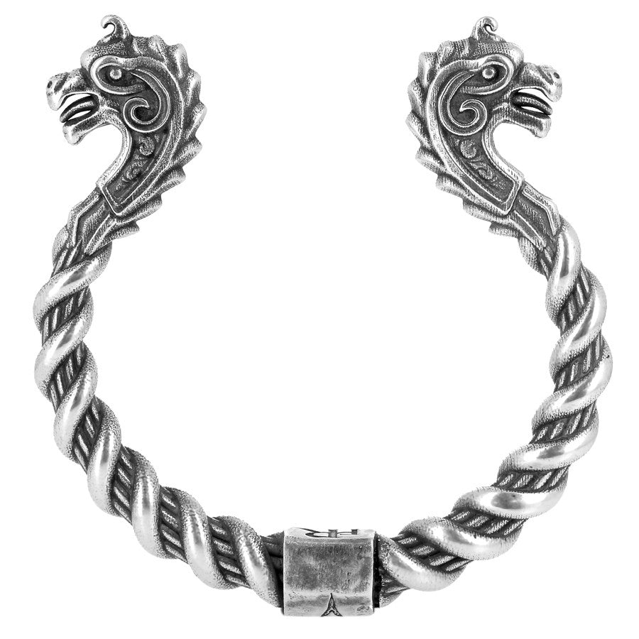 Bracelet Viking jonc argent - Miðgarðsormr - Bijou officiel Assassin's Creed Valhalla x Flibustier Paris