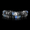 Abyssal blue Wrap - gemstones and Sterling Silver bracelet