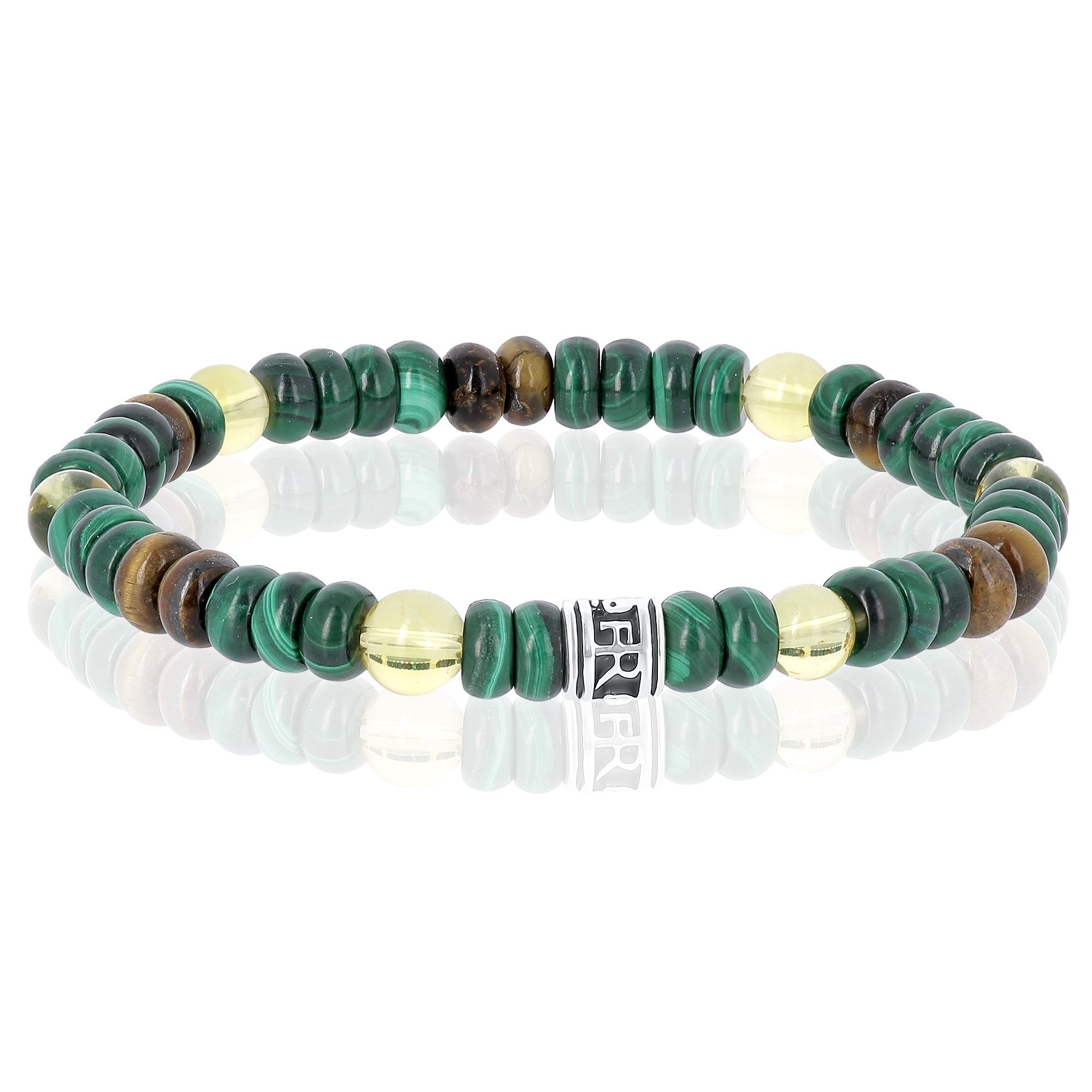BAHAMAS - Bracelet en Malachite et argent