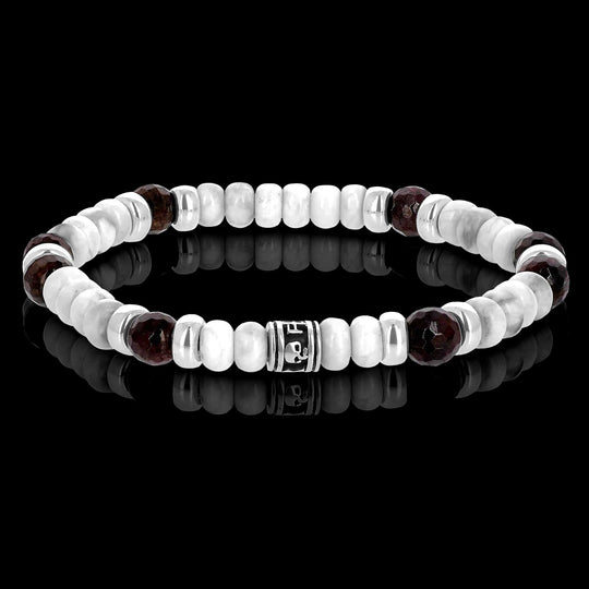 BAHAMAS - Bracelet en Howlite et argent