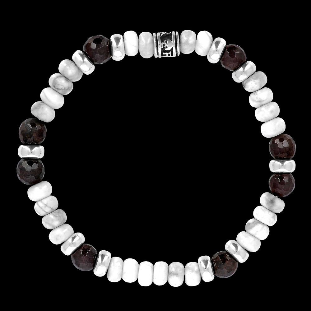 BAHAMAS - Bracelet en Howlite et argent