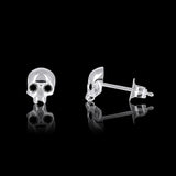 Pair of Hamlet earrings in Sterling Silver with black Cz diamonds