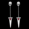Blood Dagger earrings in Sterling Silver