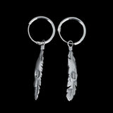 Plume de Maat | Boucle d'oreille en argent