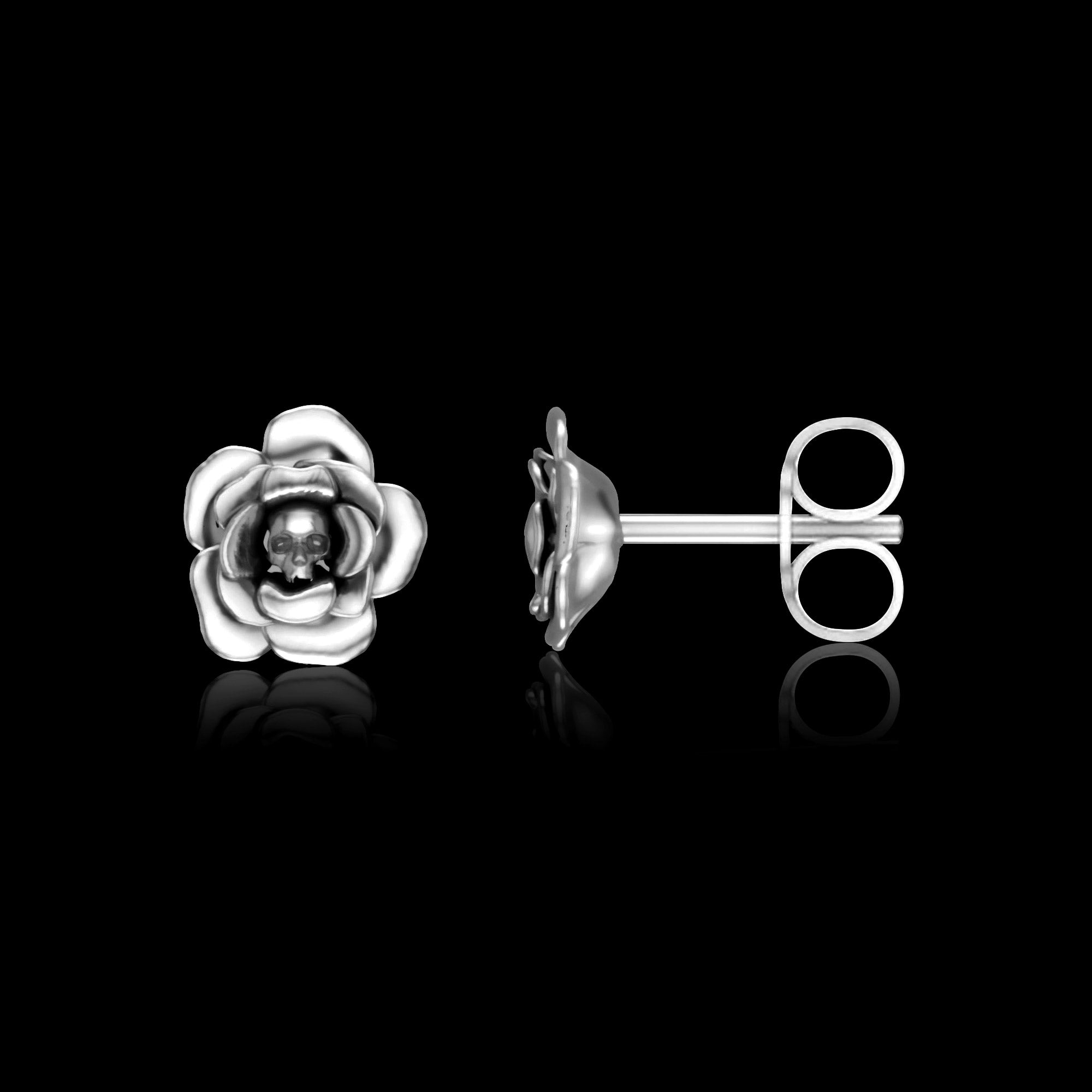 Sterling Silver Bonny's Rose earrings