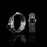 Sombre Couronne | Paire de créoles en argent 925 et Zircon Noir