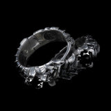 Dunkle Krone| Ohrringe aus 925er Sterlingsilber Schwarz Zirkon