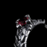 Sombre Couronne | Créoles en argent 925 Rubis