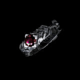 Sombre Couronne | Créoles en argent 925 Rubis