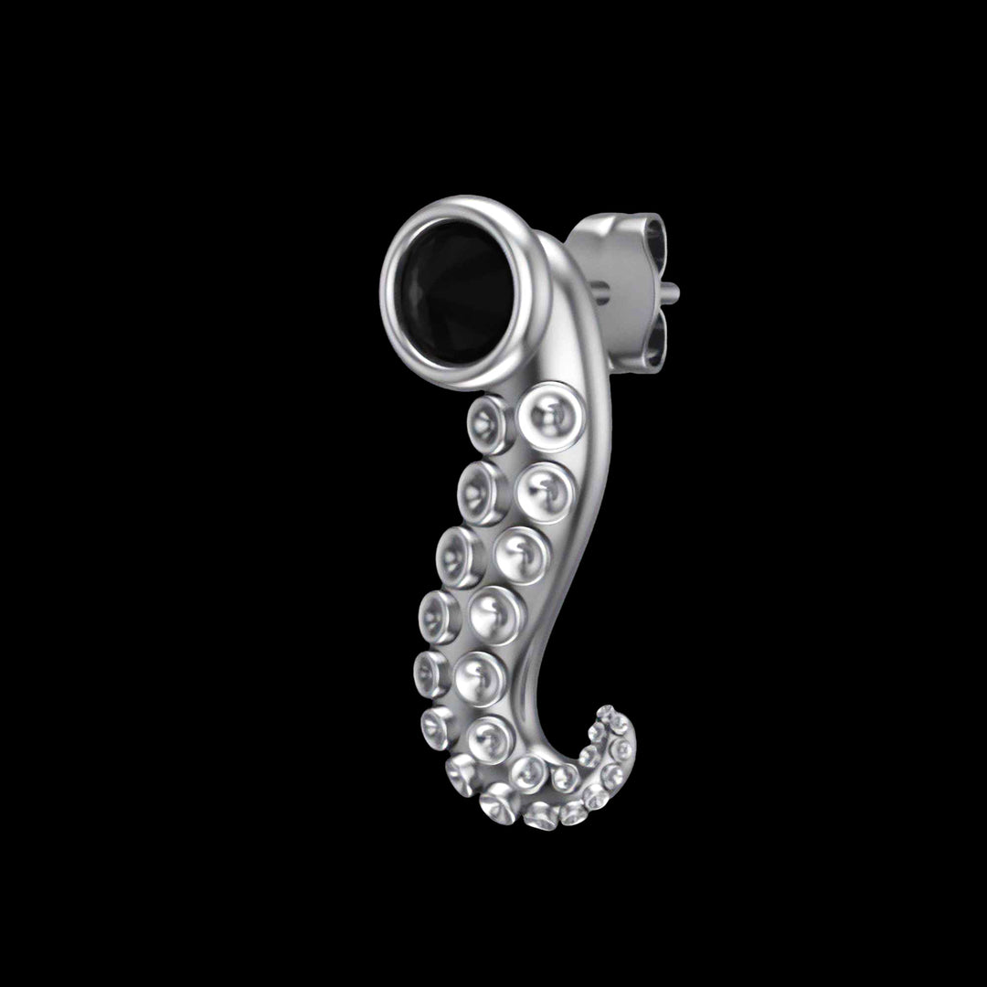 Sterling Silber Tentakel modulare Ohrringe mit Cz Diamant