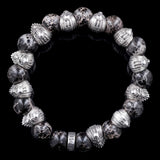 Charon | Bracelet en jaspe impérial noir et argent 925 by Olivier Ledroit x Flibustier Paris