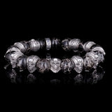 Charon | Bracelet en jaspe impérial noir et argent 925 by Olivier Ledroit x Flibustier Paris