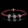 Les Roses de Bonny - Red jade and 925 silver bracelet