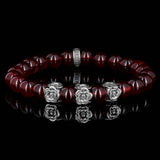Les Roses de Bonny | Bracelet en jade rouge et argent 925