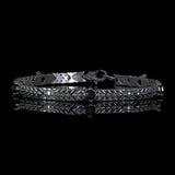Sombre Couronne | Bracelet en argent 925 et Zircon noir