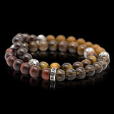 Bronze Wrap | Bracelet en pierres fines et argent