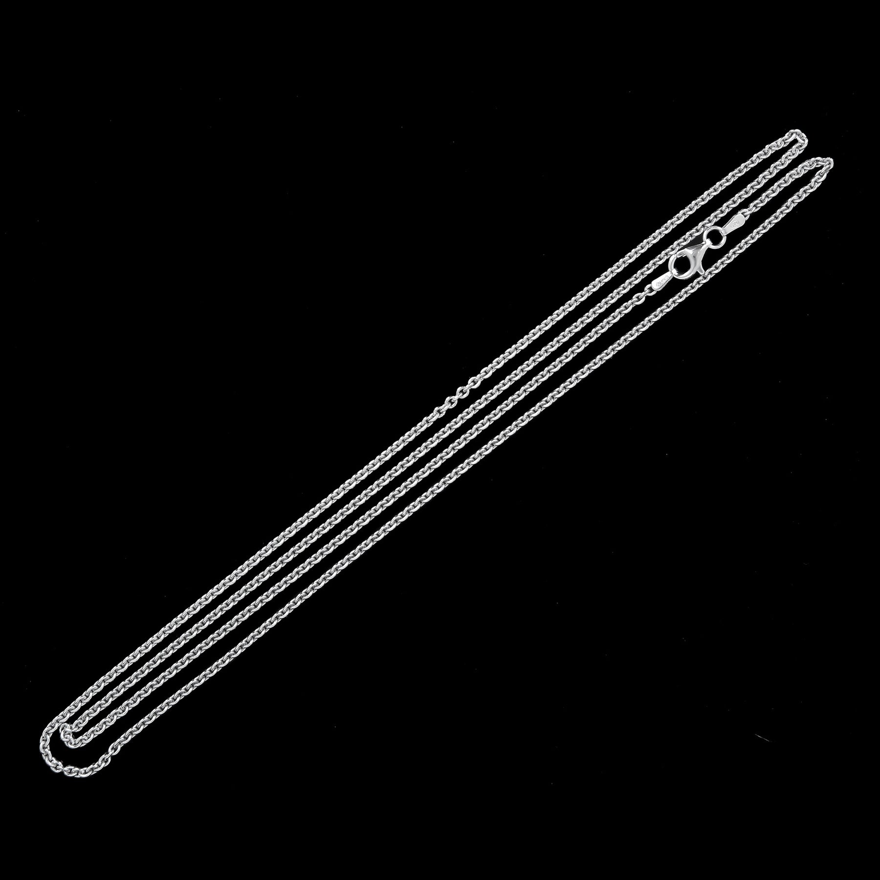 Materia K109 Chaîne Pour Enfant Fille Argent 925 - Chaîne D'Ancre 1,2 Mm 36-40 Cm