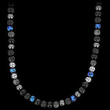 Kurze BALI Pacific Halskette | Halskette aus Edelsteinen und Silber