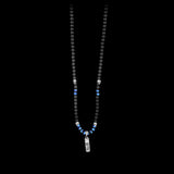 Leucosia | Necklace in semi-precious stones, Hotaru pearls and silver skulls