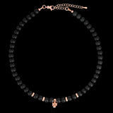 Dhempiresa | Choker in matte onyx and rose vermeil