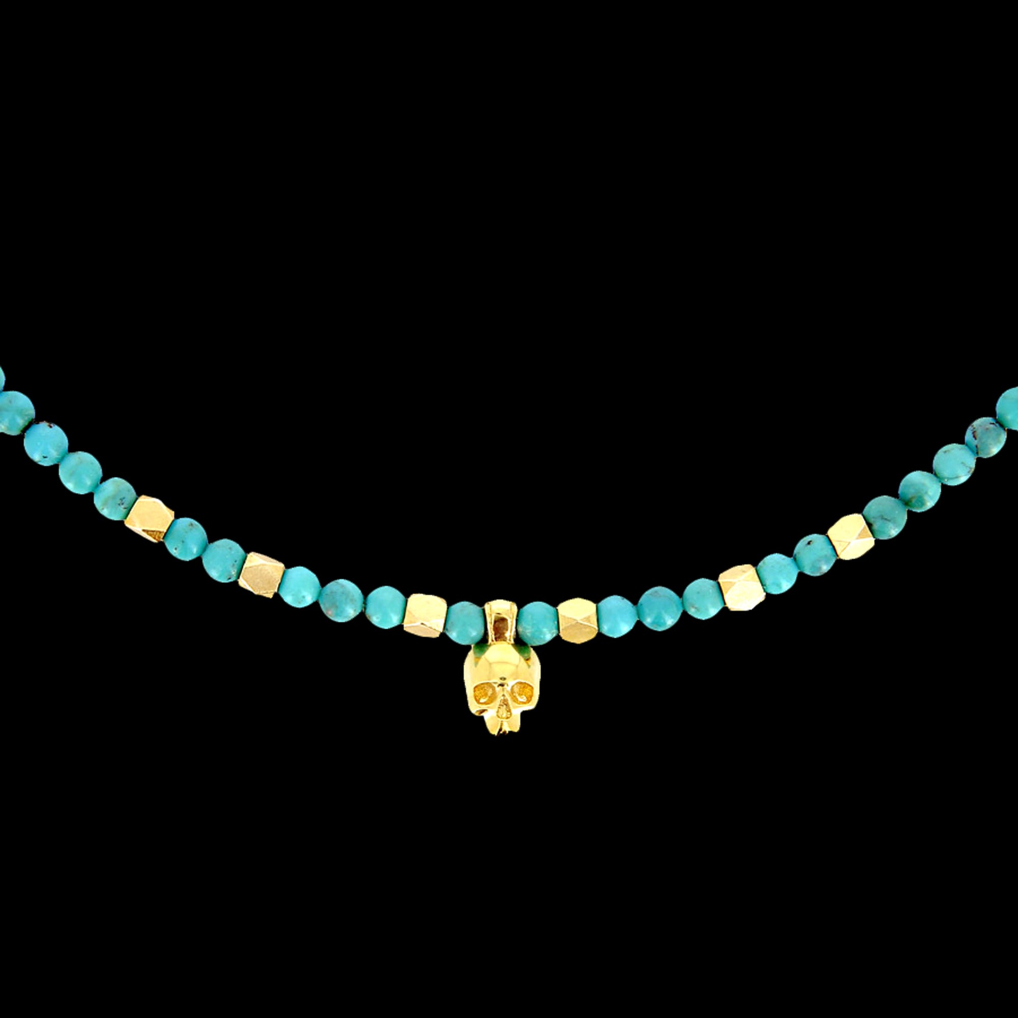 Empusa - Halsband in Türkis und Vermeil