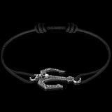 Damaged Trident Skull cotton cordon bracelet