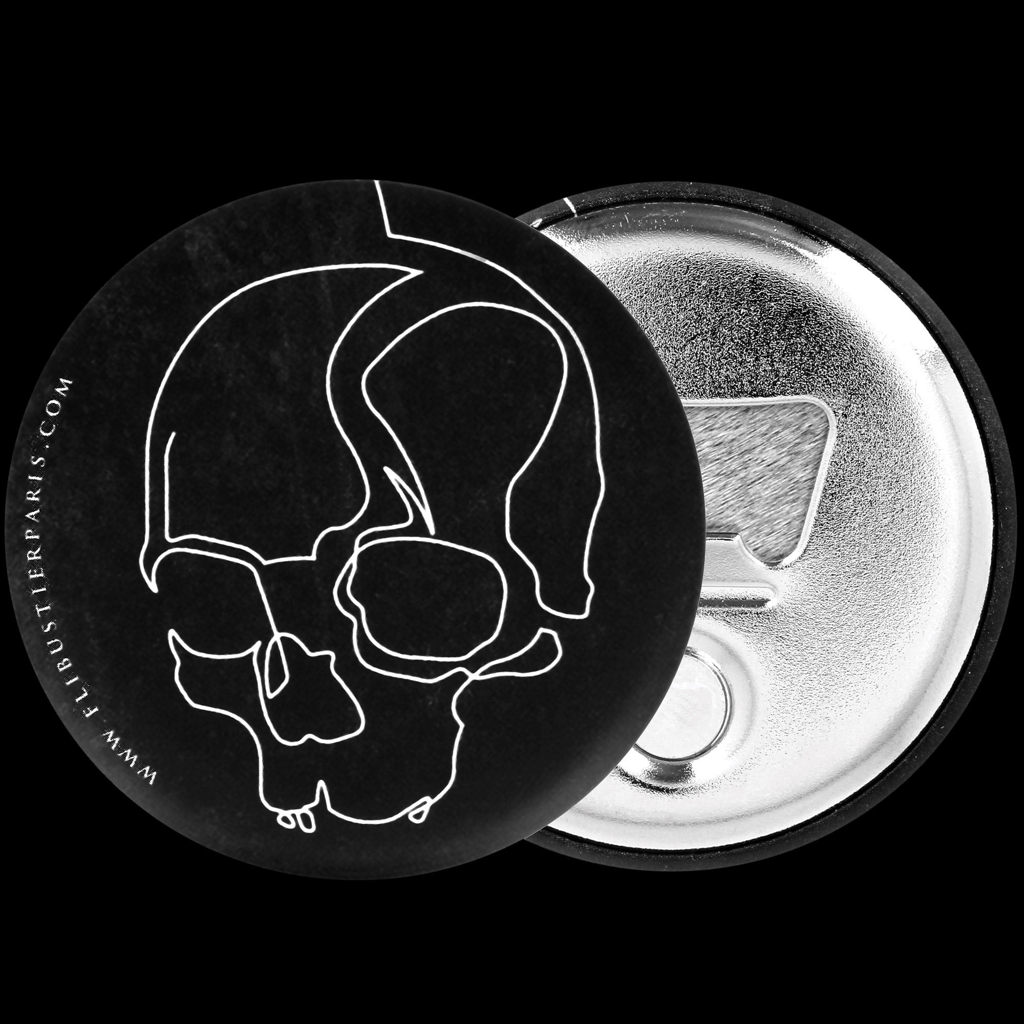Fridge magnet bottle opener - Skull line logo