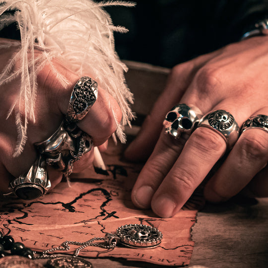 Hamlet - bague skull en argent 925 Sterling