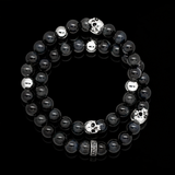 Falcon Skull Wrap | Hawk's Eye and Silver Bracelet