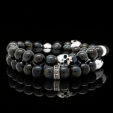 Falcon Skull Wrap | Hawk's Eye and Silver Bracelet