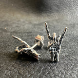 Les cornes | Paire de puces d'oreilles en argent 925