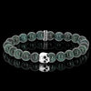 K.I.S.S. Bracelet en apatite vert de gris AAA et argent