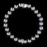 K.I.S.S. bracelet in Hematite and silver
