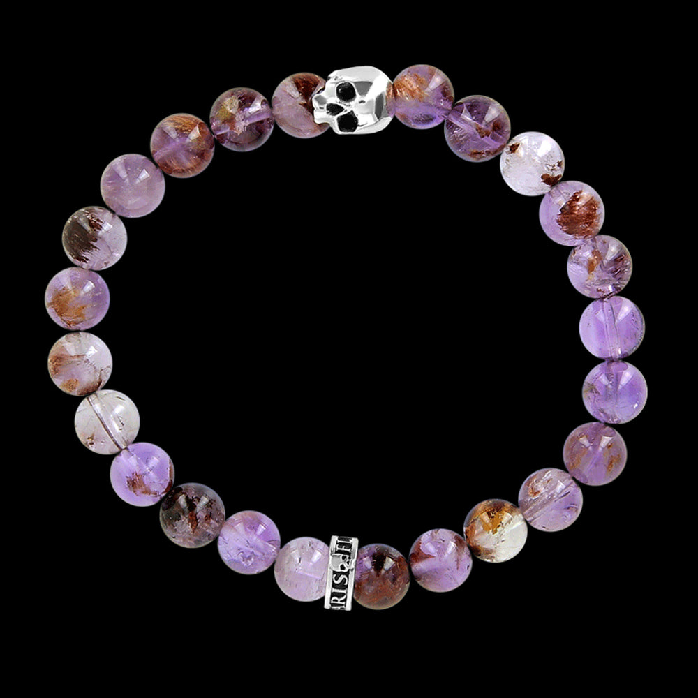 K.I.S.S. - Cacoxenite amethyst and Sterling Silver bracelet