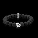 K.I.S.S.-Armband aus mattem Onyx und Silber