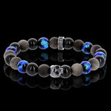 Premium K.I.S.S. Candy Kuroshio Black edition | bracelet en perles traditionnelles d'Okinawa et argent 925 Sterling