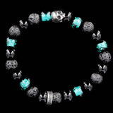 Premium K.I.S.S. Candy Shirakoma | Armband aus traditionellen okinawanischen Smaragdglasperlen und 925er Sterlingsilber