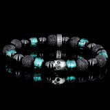 Premium K.I.S.S. Candy Shirakoma- bracelet en perles de verre traditionnelles émeraudes d'Okinawa et argent 925 Sterling