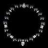 Skull Charm - Midnight - Bracelet en Spinelle et argent