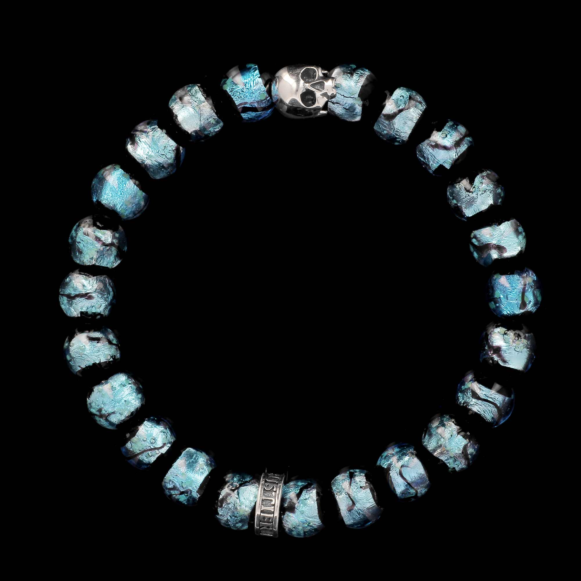 Premium KISS Hotaru - Bracelet made of traditional Okinawan beads and 925 Sterling silver