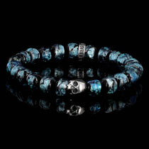 Premium K.I.S.S. Hotaru – bracelet en perles traditionnelles d'Okinawa et argent 925 Sterling Topaze