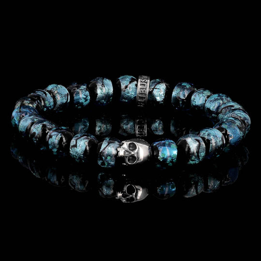 Premium K.I.S.S. Hotaru - bracelet en perles traditionnelles d'Okinawa et argent 925 Sterling